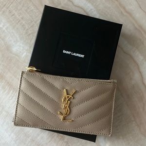 YSL zip card wallet
